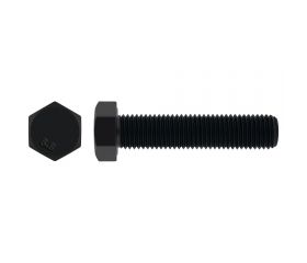DIN 933 8.8 BL ~ ISO 4017, Tornillo hexagonal con rosca total en acabado negro y calidad 8.8