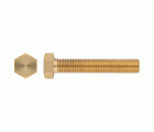 DIN 933 BR ~ ISO 4017, Tornillo hexagonal con rosca total de latón