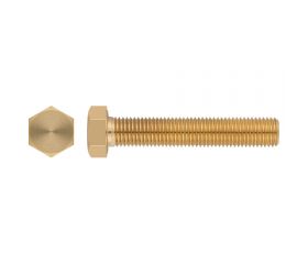 DIN 933 BR ~ ISO 4017, Tornillo hexagonal con rosca total de latón