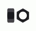 DIN 934.8 FP BL ~ ISO 4032, Tuerca hexagonal con paso fino de rosca en acabado negro y calidad 8
