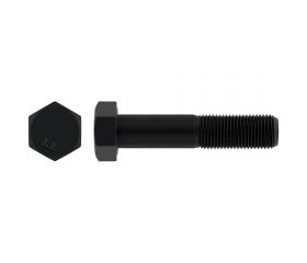 DIN 960 8.8 BL ~ ISO 8765, Tornillo hexagonal con media rosca fina en acabado negro y calidad 8.8