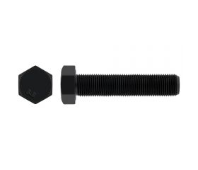 DIN 961 8.8 BL ~ ISO 8676, Tornillo hexagonal con rosca completa en acabado negro y calidad 8.8
