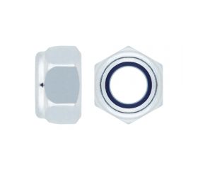 DIN 982 ZP ~ ISO 7040, Tuerca hexagonal autoblocante alta en acabado zincado