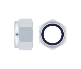 DIN 985.8 ZP ~ ISO 10511, Tuerca hexagonal autoblocante, en acabado zincado y calidad 8