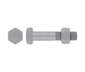 EN 15048 8.8 HDG - SET 4014+4032, (ISO 4014 + ISO 4032) Set de tornillería estructural de alta resistencia para uniones sin precarga con marcado CE, acabado galvanizado en caliente y calidad 8.8