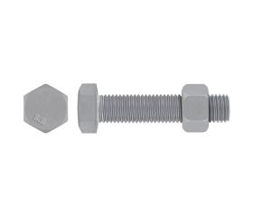 EN 15048 8.8 HDG - SET 4017+4032, (ISO 4017 + ISO 4032) Set de tornillería estructural de alta resistencia para uniones sin precarga con marcado CE, acabado galvanizado en caliente y calidad 8.8