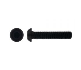 ISO 7380-1 10.9 BL ~ ISO 7380, Tornillo allen de cabeza redonda en acabado negro y calidad 10.9
