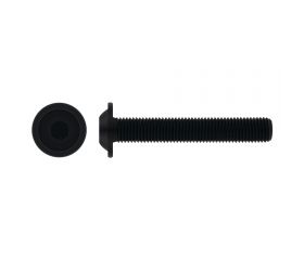 ISO 7380-2 10.9 BL ~ ISO 7380, Tornillo allen de cabeza redonda con arandela incorporada, acabado negro y calidad 10.9