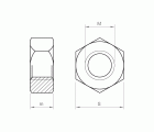 ROTAVATOR NUT BL, Tuerca rotavator en acabado negro