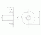 TEE NUT ZP, Tuerca clavable en acabado zincado