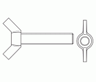 WING SCREW ZP, Tornillo mariposa en acabado zincado