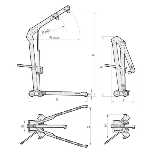 CRV20 | GRUA HIDRAULICA MEGA PLEGABLE V 2000KG