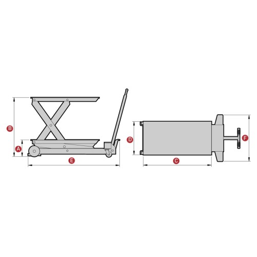 ME-1500 | MESA ELEVADORA HIDRAULICA MEGA 1500KG