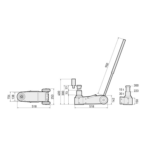 NP15-2B | GATO OLEONEUMATICO MEGA 15 - 30T PORTATIL