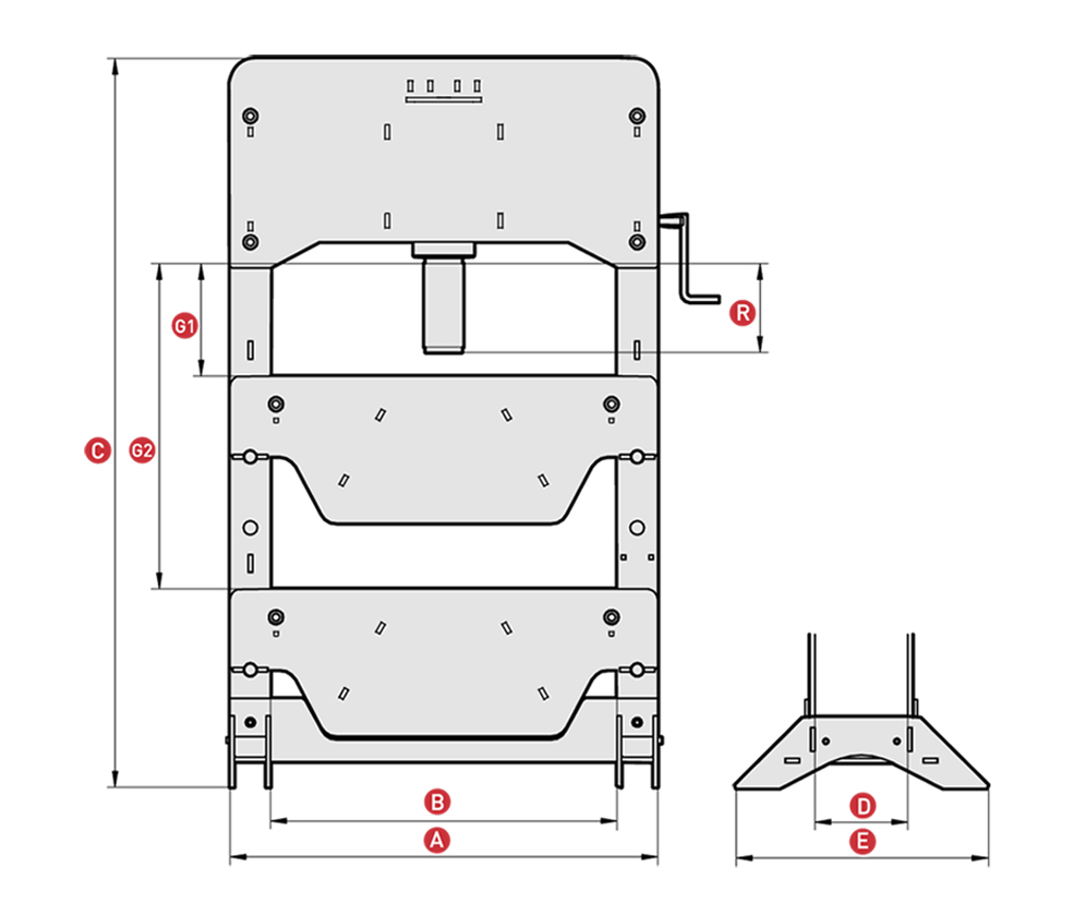 K100 | PRENSA HIDRAULICA MANUAL MEGA 100 TOLELADAS