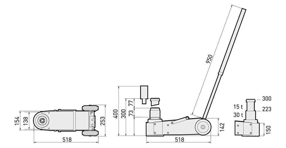 NP15-2B | GATO OLEONEUMATICO MEGA 15 - 30T PORTATIL