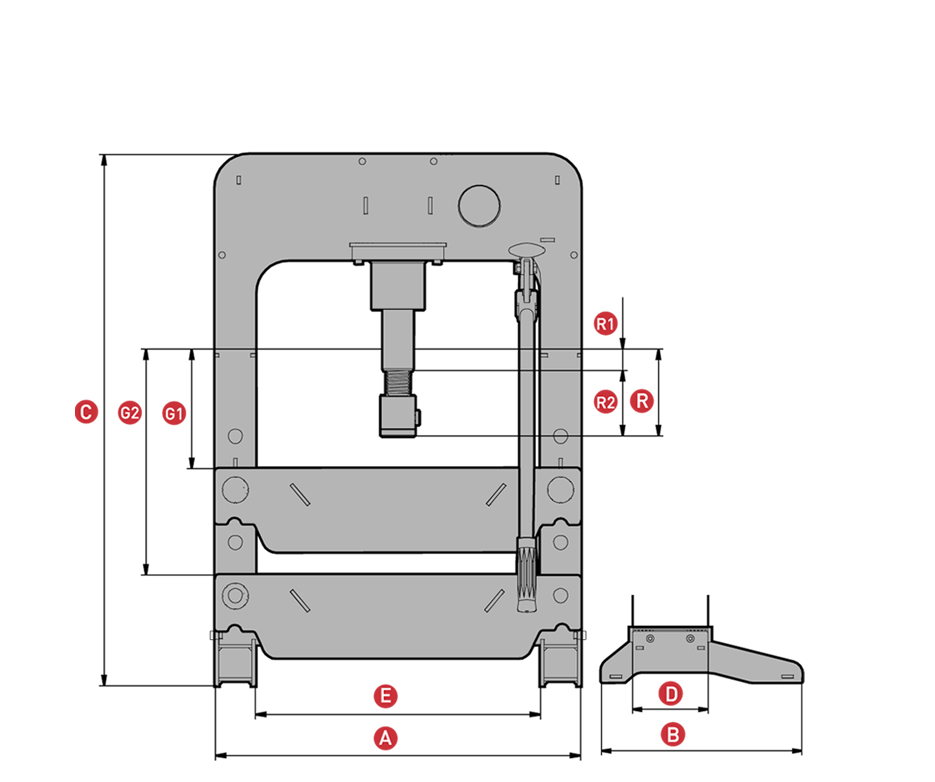 PRS15 | PRENSA SOBREMESA MEGA 15 TONELADAS