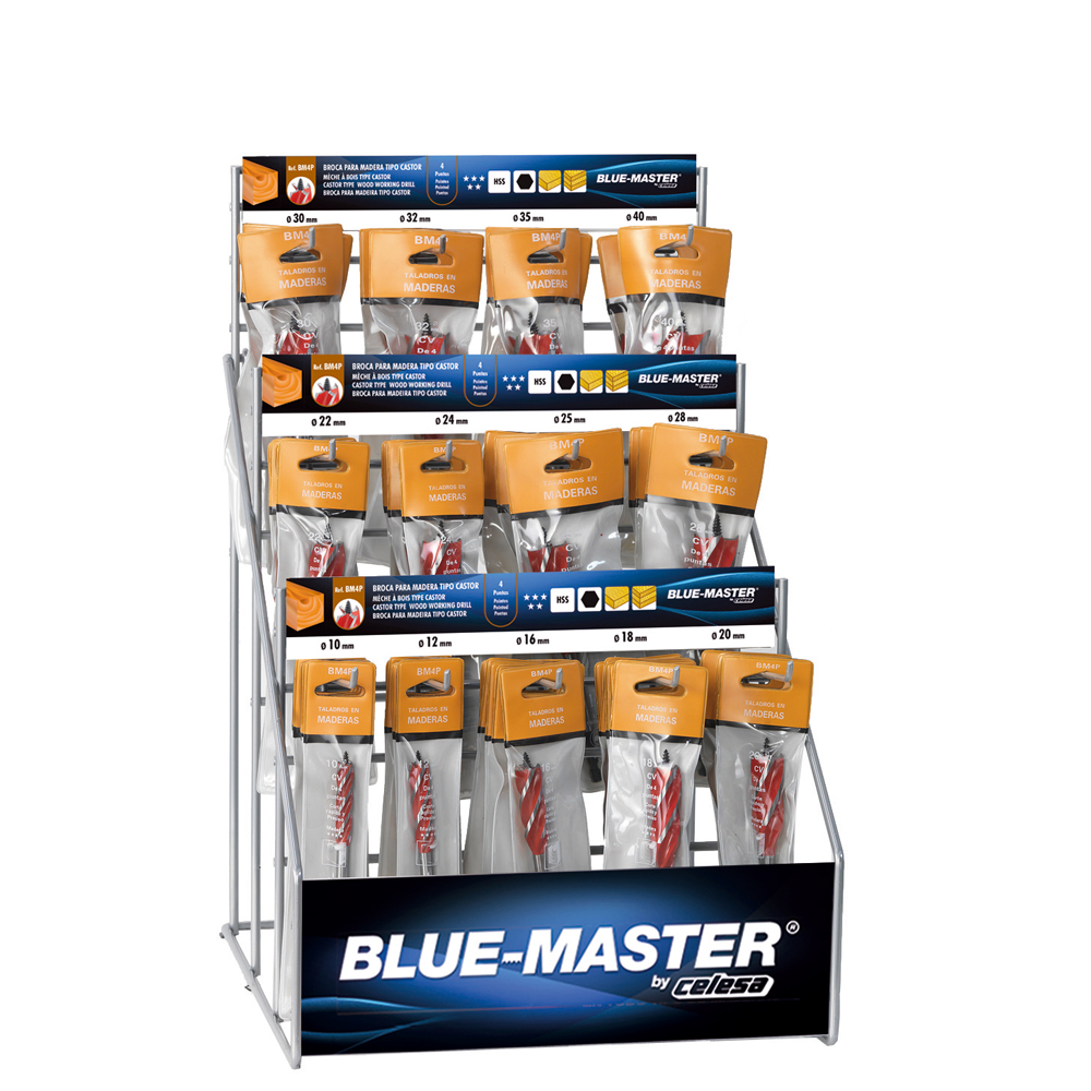 1-81 | EXPOSITOR BLUE-MASTER  REF.1-81 (BR. MADERA 4 PUNTAS)