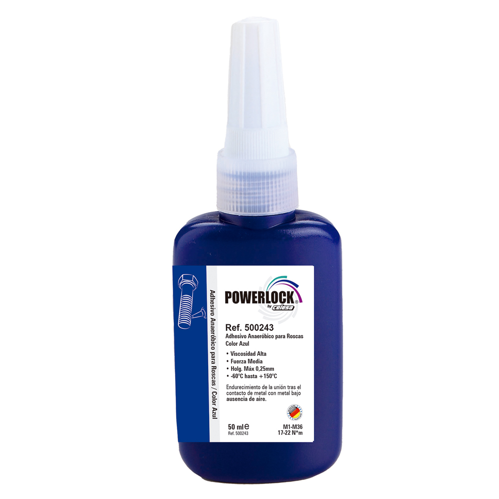 500243 | FIJADOR BLUE-MASTER PARA ROSCAS FUERZA MEDIA 50ml