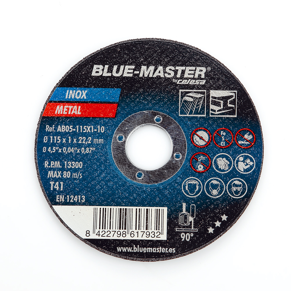 AB05 | LATA BLUE-MASTER 10PCS DISCO ABRASIVO INOX&METAL