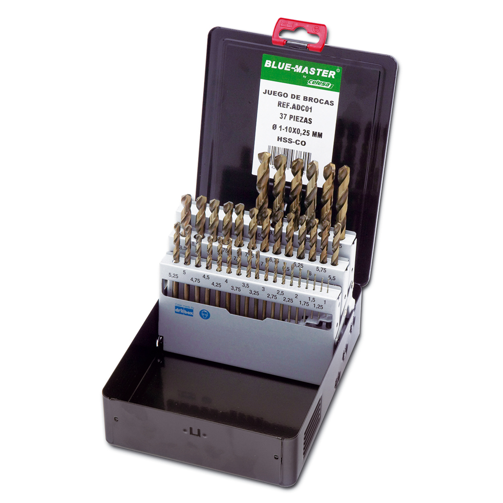 ADC01 | ESTUCHE BLUE-MASTER METALICO BROCA HSS-Co Ø 1-10X0,25 MM