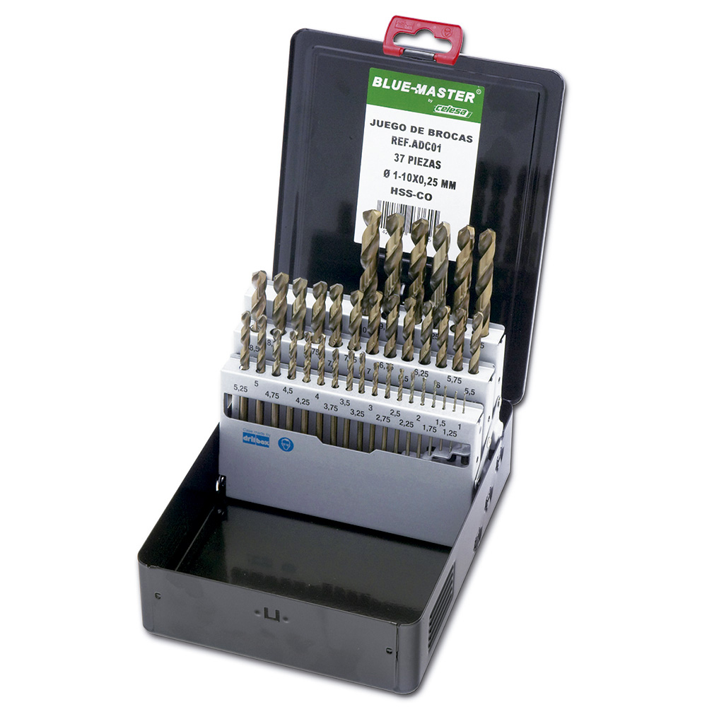 ADC81 | ESTUCHE BLUE-MASTER METALICO BROCA HSS-Co 8% Ø 1-10X0,25