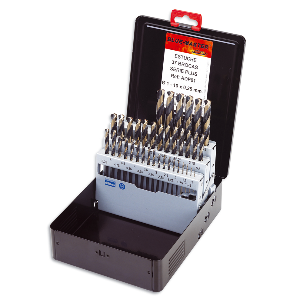 ADP01 | ESTUCHE BLUE-MASTER METALICO BROCA S/PLUS Ø 1-10X0,25 M