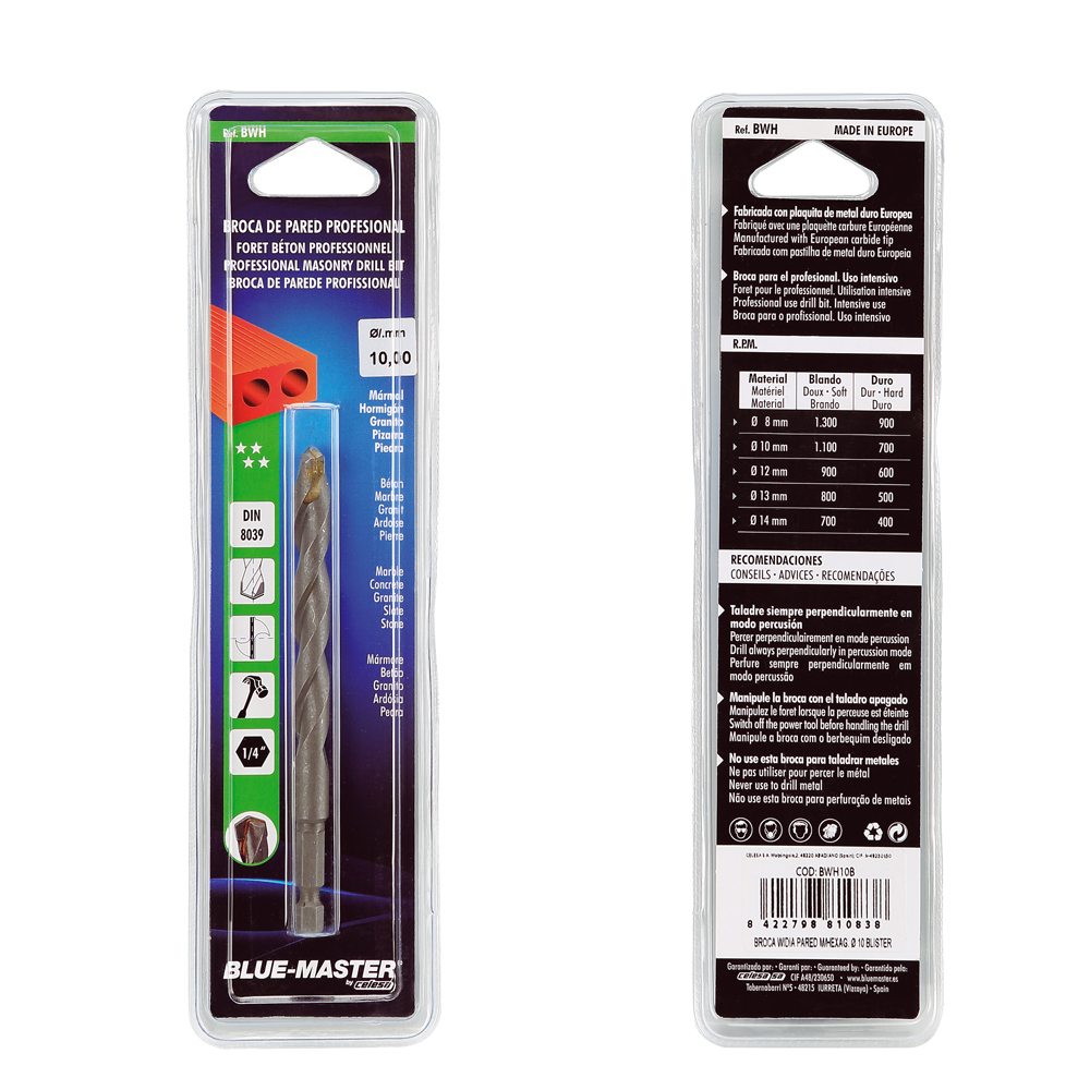 BMHB | BROCA BLUE-MASTER  MADERA MANGO HEXAGONAL