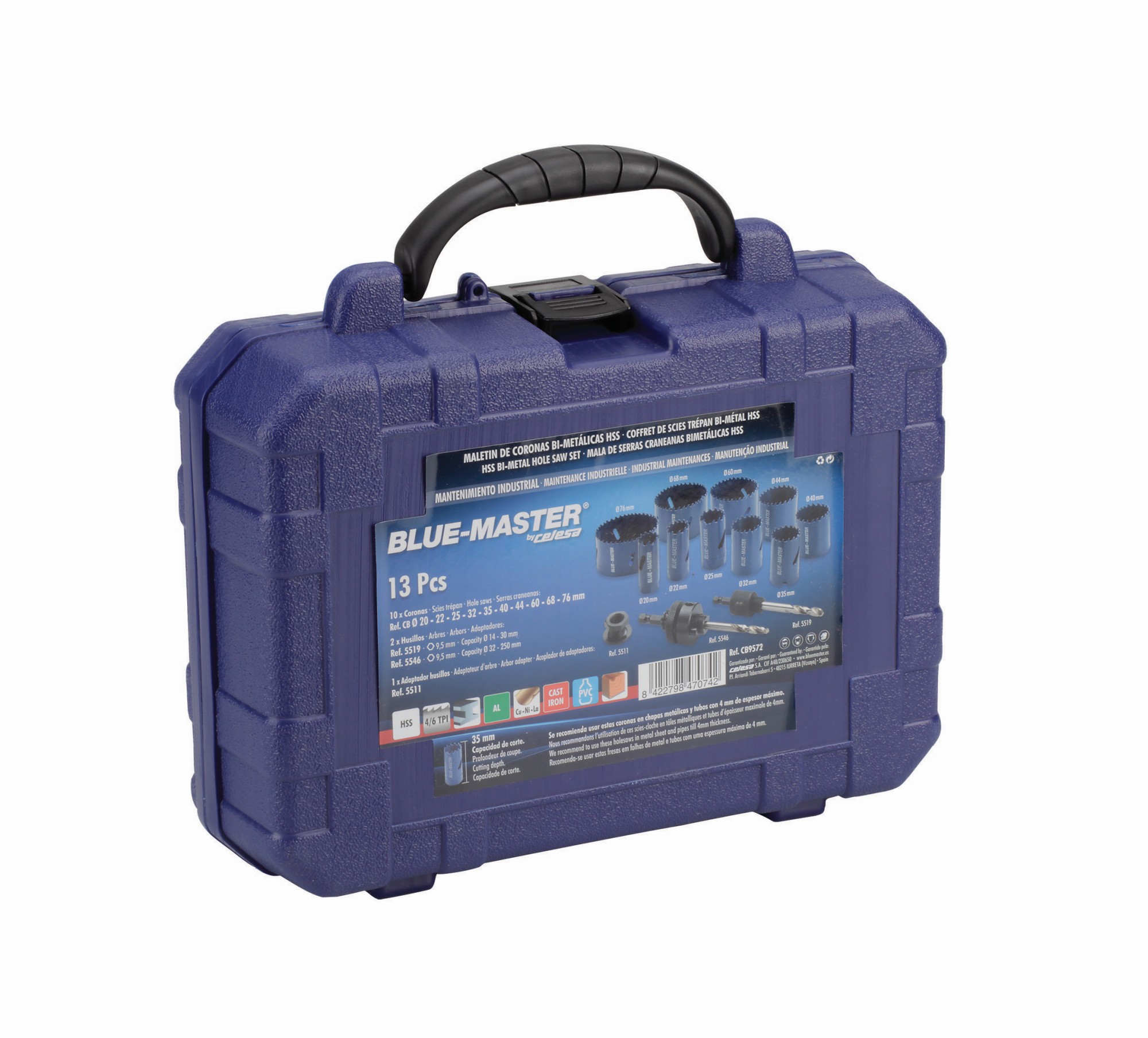 CB9572 | JUEGO BLUE-MASTER CORONAS CB HSS 13PCS 20-76MM