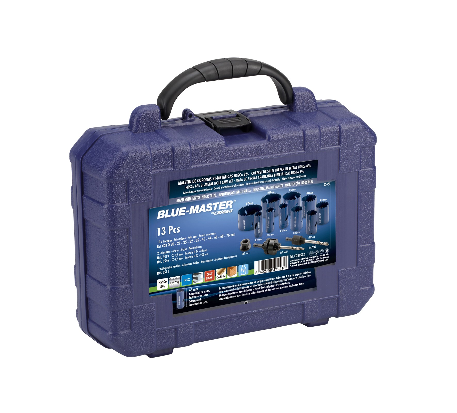 COB9572 | JUEGO BLUE-MASTER CORONAS COB HSSCO 13PCS 20-76MM