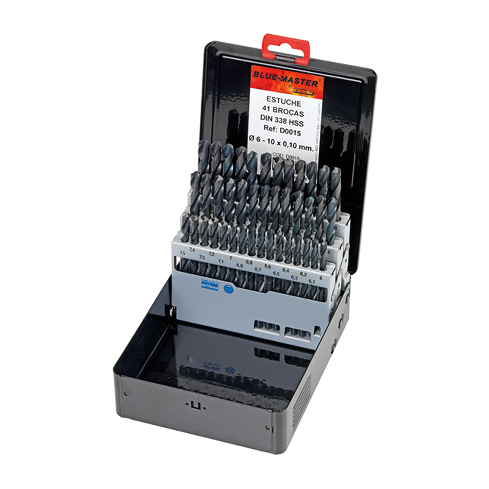 D0015 | ESTUCHE BLUE-MASTER METALICO BROCA Ø 6-10X0,10 MM