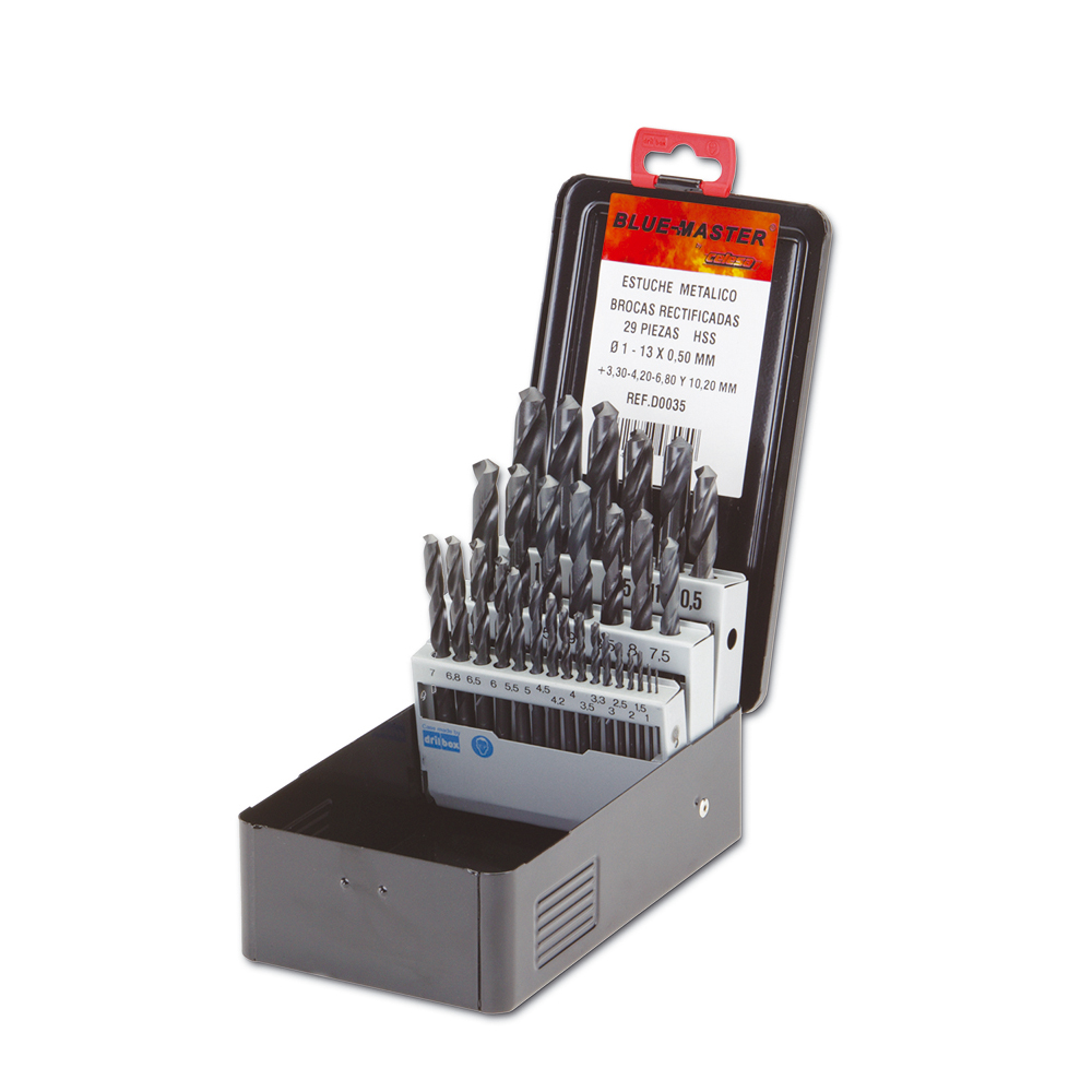 D0035 | ESTUCHE BLUE-MASTER METALICO BROCA Ø1-13X0,50 + PREVIAS