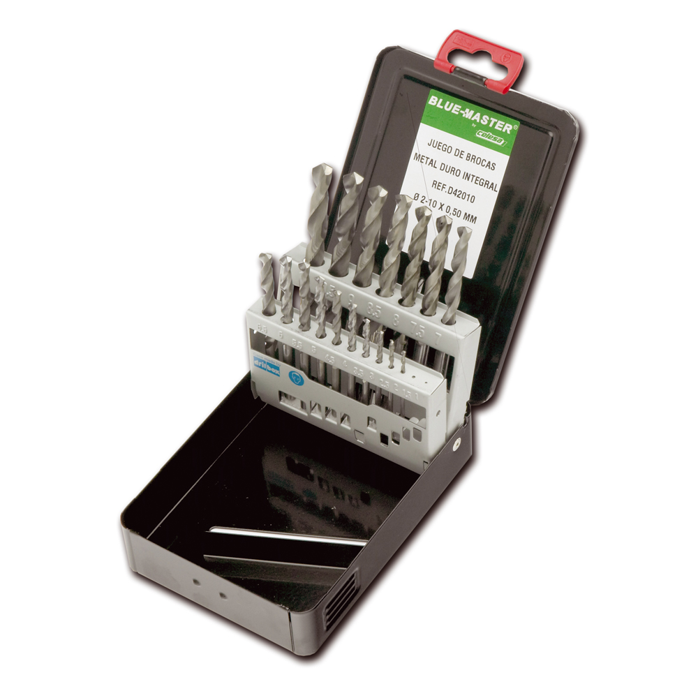 D42010 | ESTUCHE BLUE-MASTER METALICO BROCA DIN 338 METAL DURO Ø 2-10X0,50