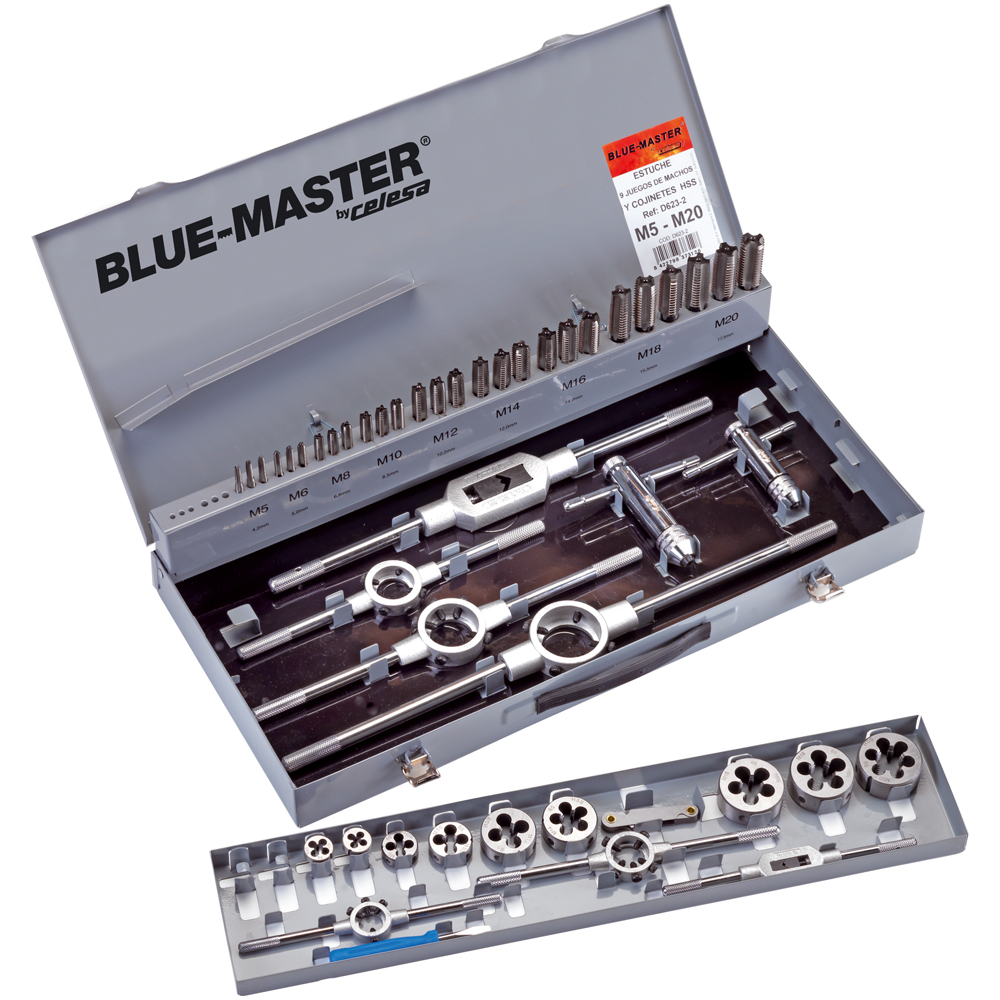 D623-1 | ESTUCHE BLUE-MASTER MACHOS Y COJINETES D623-1ª