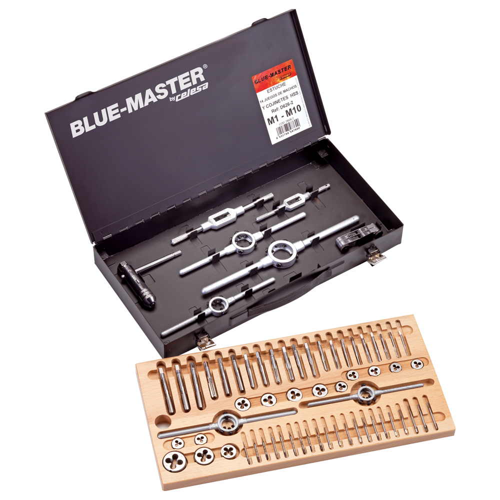 D626-2 | ESTUCHE BLUE-MASTER MACHOS Y COJINETES D626-2ª M1-M10