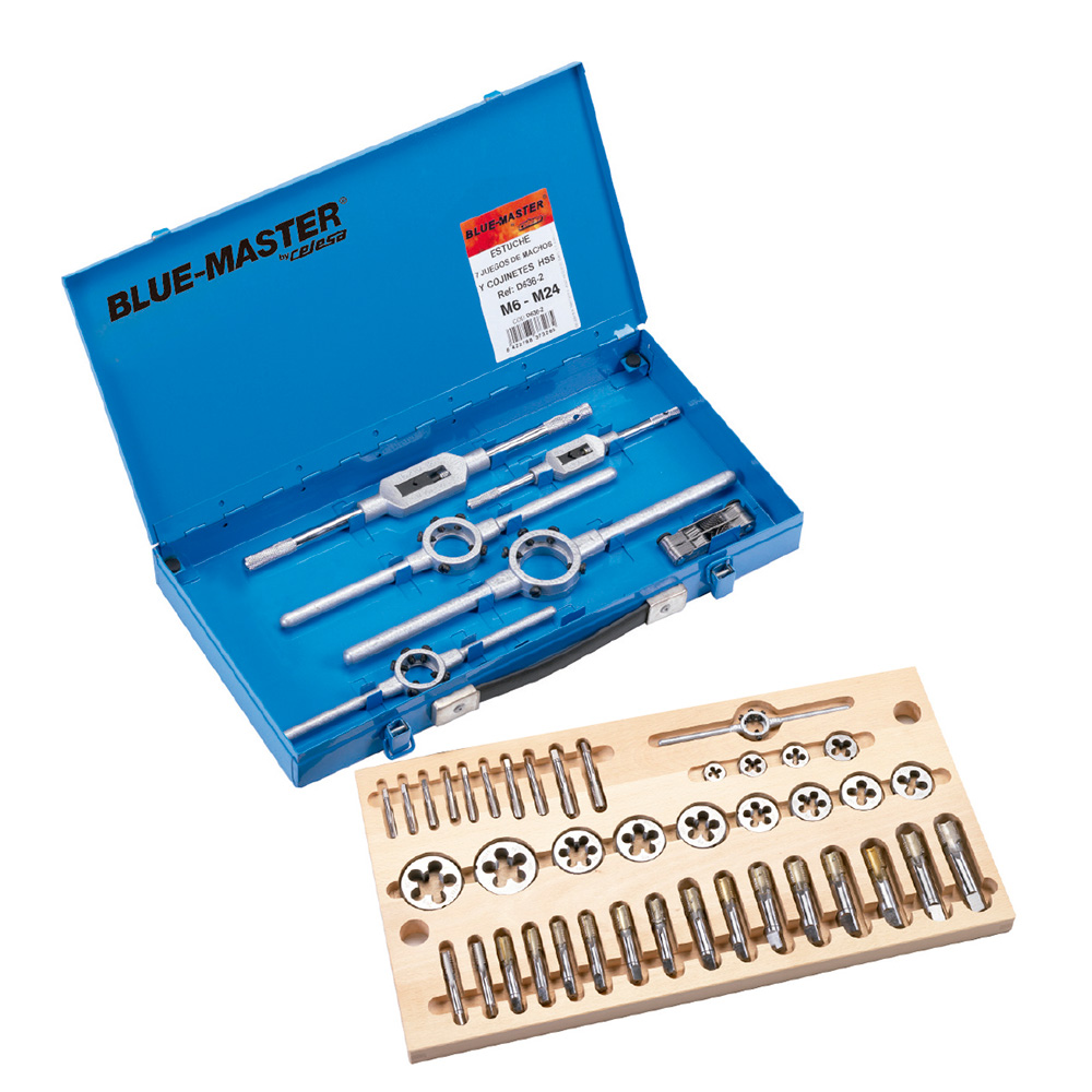 D636-2 | ESTUCHE BLUE-MASTER MACHOS Y COJINETES D636-2ª M6-M24 M/FINA