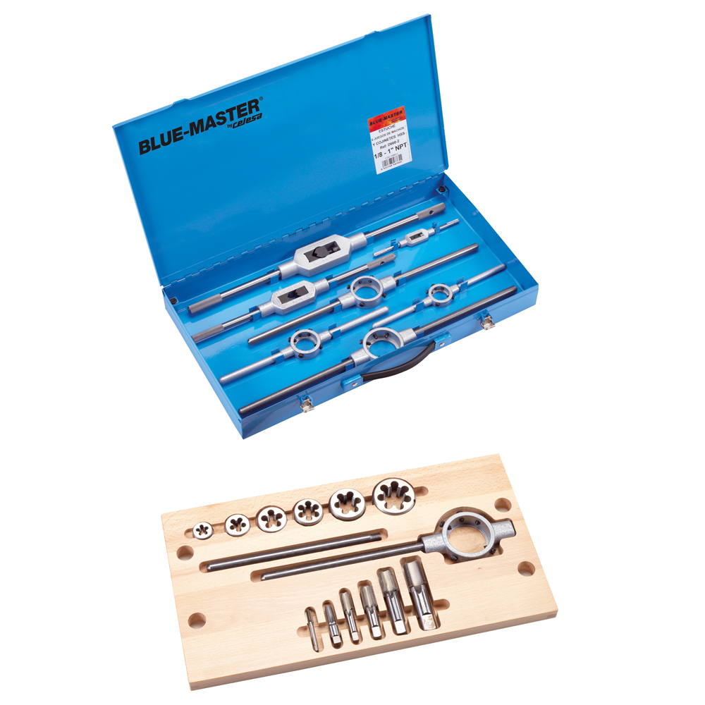 D660-2 | ESTUCHE BLUE-MASTER MACHOS Y COJINETES D660-2ª 1/8-1 NPT