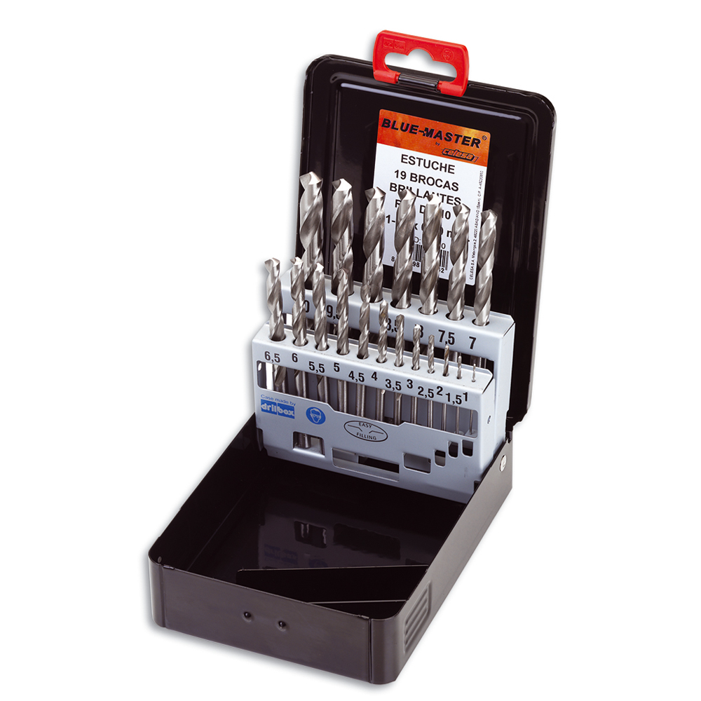 D8210 | ESTUCHE BLUE-MASTER METALICO BROCA BRILLANTES Ø1-10X0,50 MM