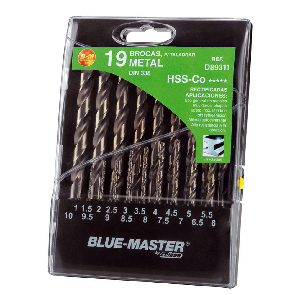 D89311 | ESTUCHE BLUE-MASTER BROCA HSS-Co 8% Ø 1-10 X0,50 MM