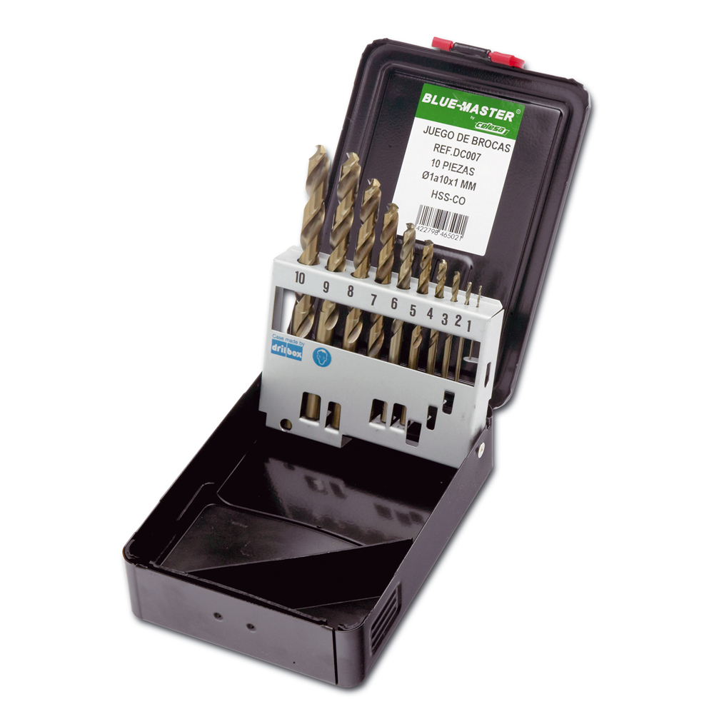 DC007 | ESTUCHE BLUE-MASTER METALICO BROCA HSS-Co Ø1-10X 1