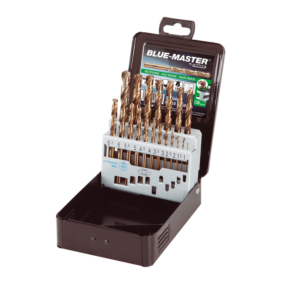 DC010 | ESTUCHE BLUE-MASTER METALICO BROCA HSS-Co Ø 1-10X0,50 MM