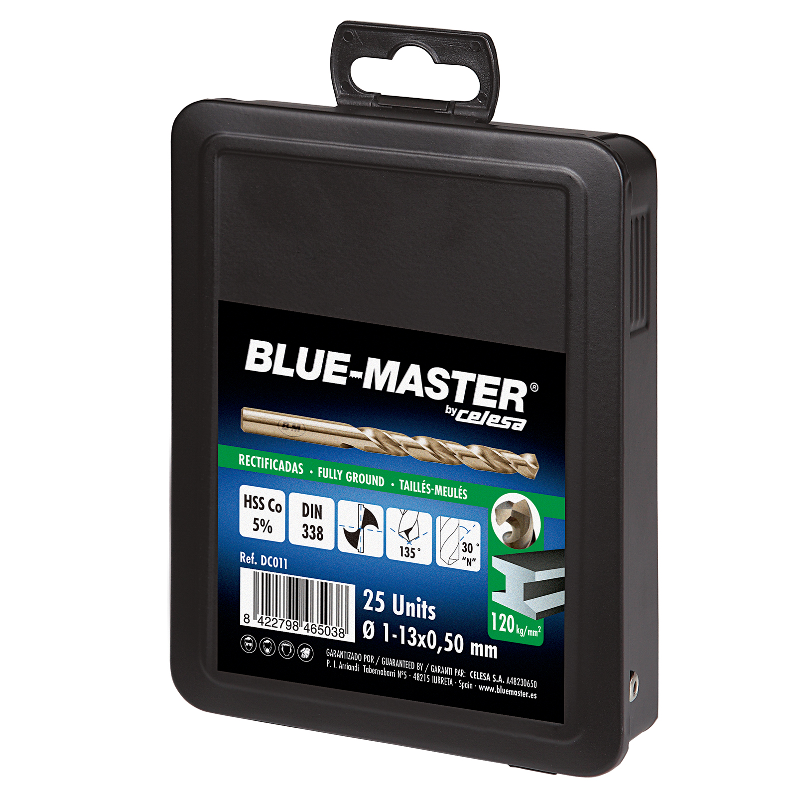 DC011 | ESTUCHE BLUE-MASTER METALICO BROCA HSS-Co Ø 1-13X0,50MM