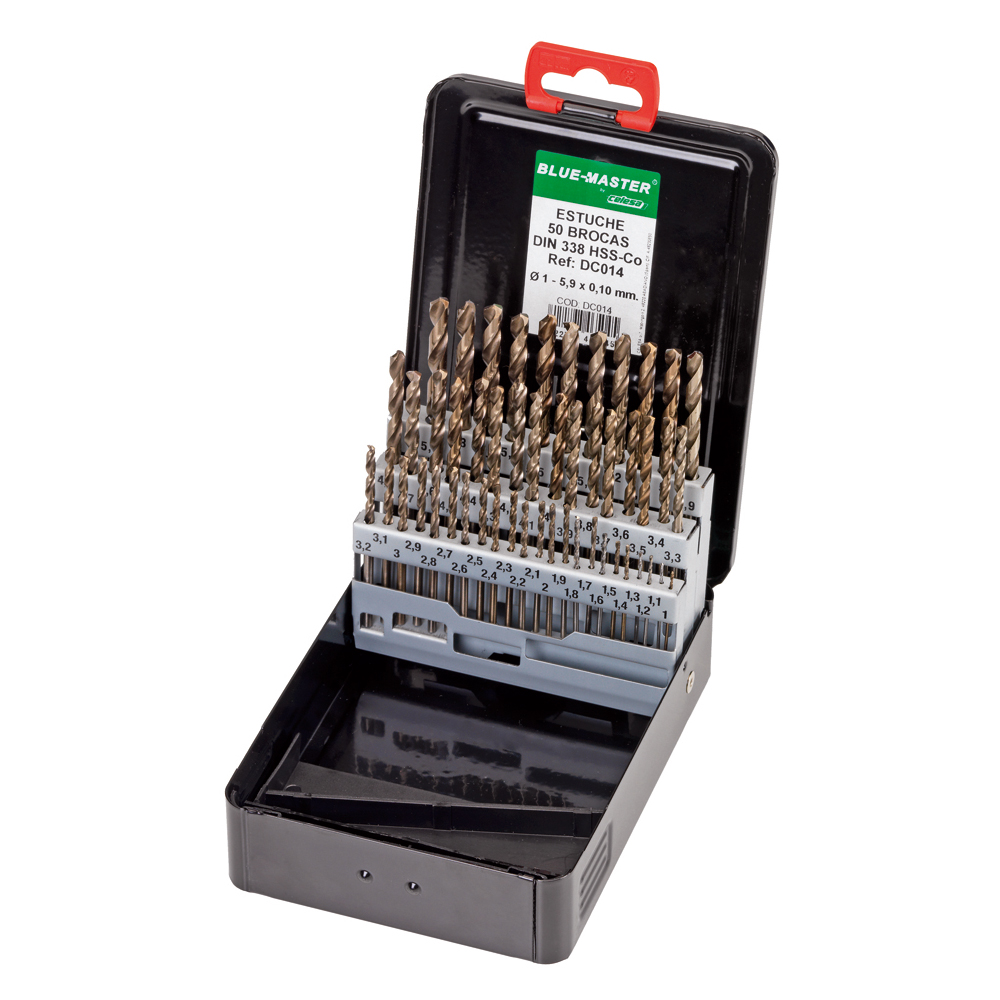 DC014 | ESTUCHE BLUE-MASTER METALICO BROCA HSS-CO. Ø1-5,90X0,1 MM