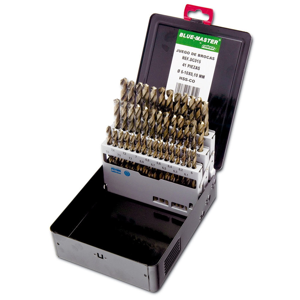 DC015 | ESTUCHE BLUE-MASTER METALICO BROCA RECT. Ø6-10X0,1 MM
