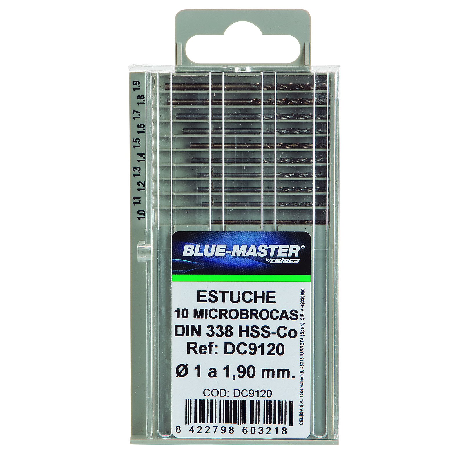 DC9120 | JUEGO 10 BLUE-MASTER MINIBROCA RECTIFICADA HSS-CO DC9120