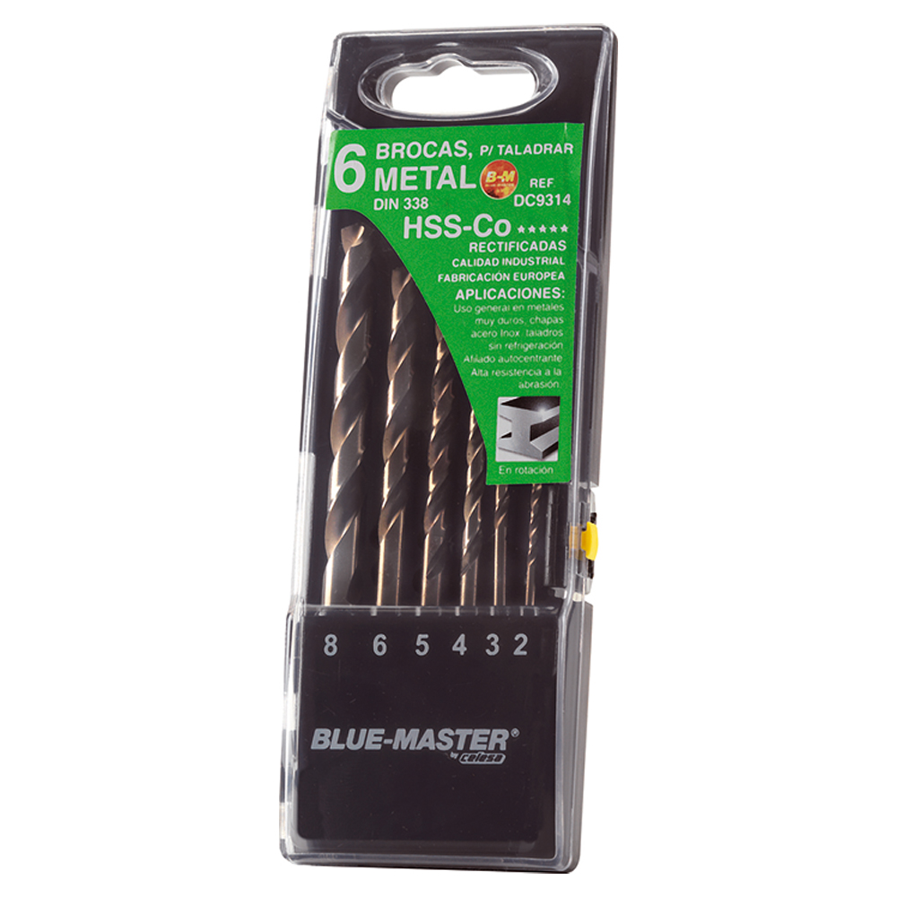 DC9314 | ESTUCHE BLUE-MASTER BROCA HSS-CO 6 PIEZAS REF.DC9314