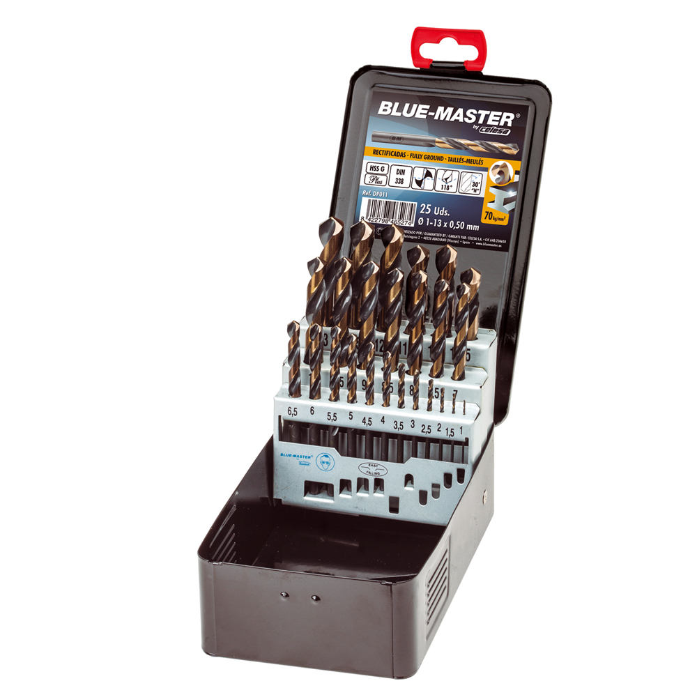 DP011 | ESTUCHE BLUE-MASTER METALICO BROCA S/PLUS Ø 1-13X0,50 MM