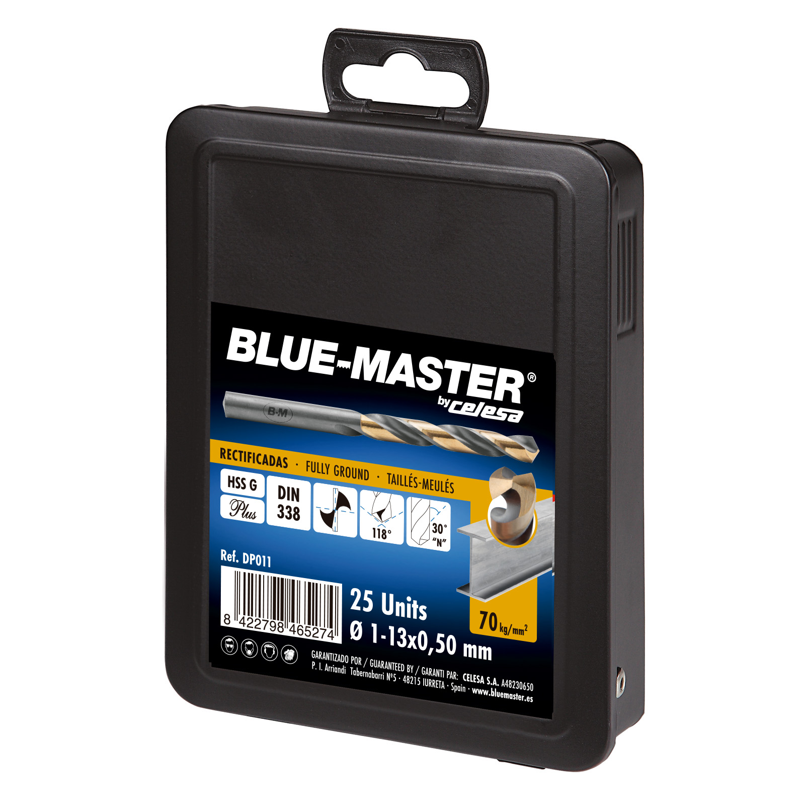 DP011 | ESTUCHE BLUE-MASTER METALICO BROCA S/PLUS Ø 1-13X0,50 MM