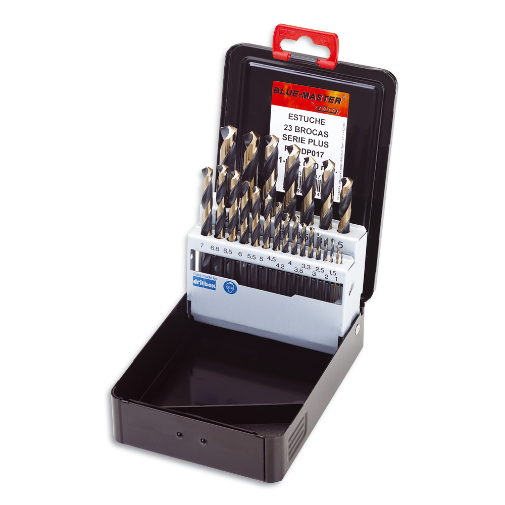 DP017 | ESTUCHE BLUE-MASTER METALICO BROCA PLUS Ø1-10X0,50 + DECIMAS