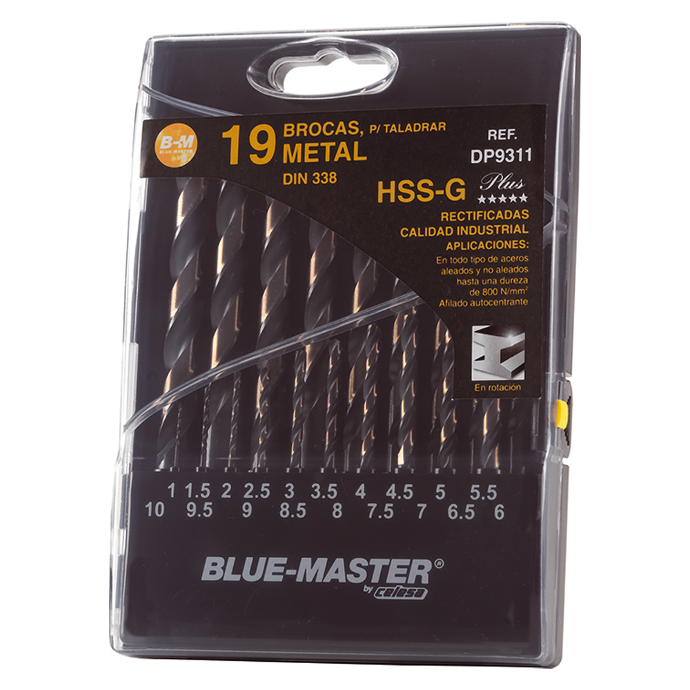 DP9311 | ESTUCHE BLUE-MASTER BROCA HSS-G RECTIFICADA Ø 1-10X0,50 MM
